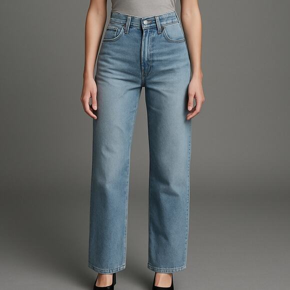 LES COYOTES DE PARIS High-Rise Crop Denim Jeans Size 16 24w - Picture 1 of 12